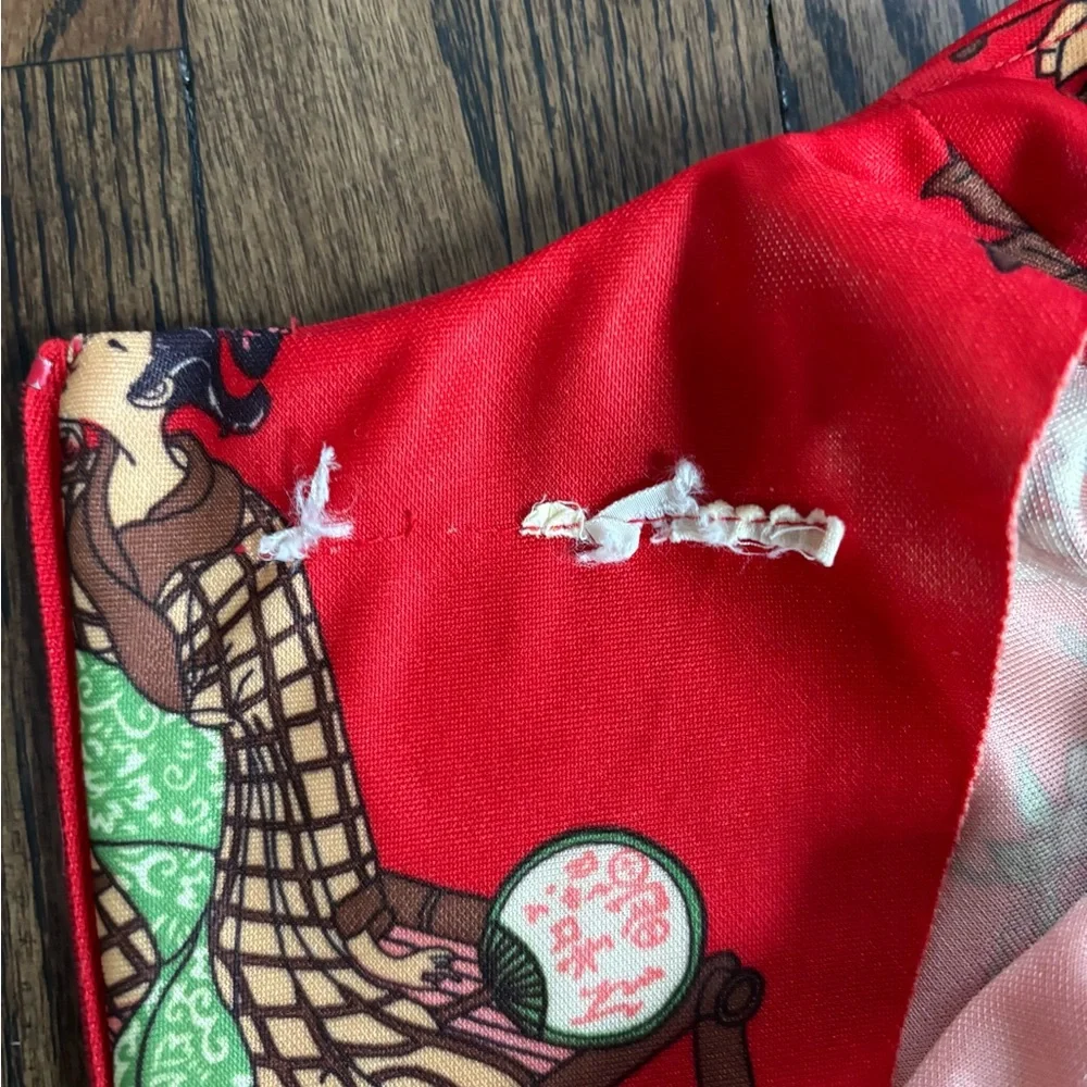 Vintage 1970s Leslie Fay Novelty Print Maxi Dress- Japanese Cherry Blossom - Picture 5 of 5